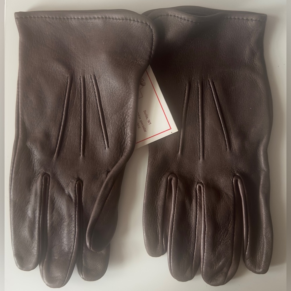 Vintage Genuine Deerskin Gloves By Mid-Western Sport Togs Size 7 Women